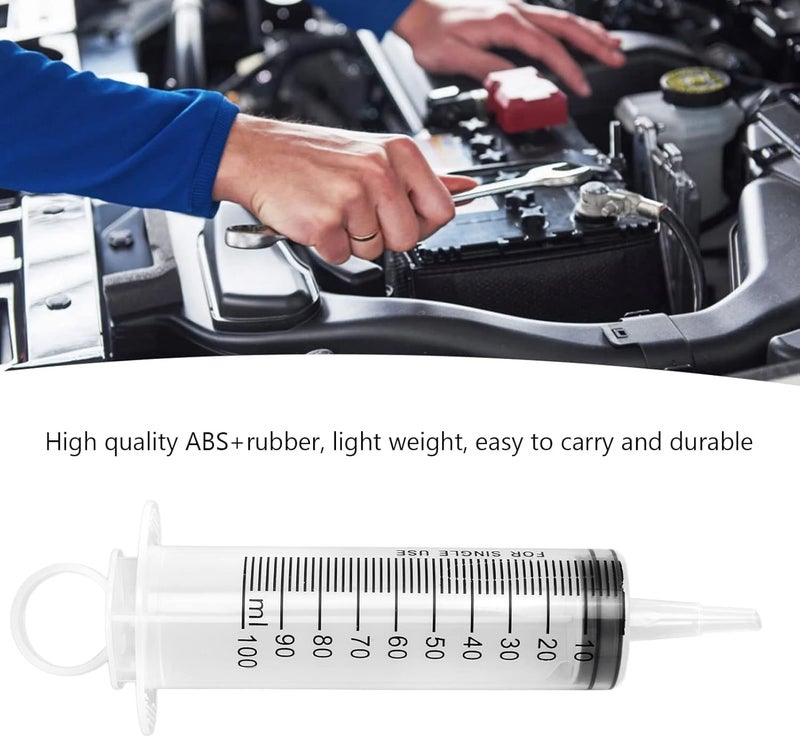 wdcfxy Brake Bleed Kit Fluid Bleeder Pressure Motorcycle Hydraulic Disc Clutches Oil Bleeding Extractor Reverse Bleeder Tool 100ml Syringe 50cm/19.69Inch Hose Universal Motorbike Scooter Maintenance - Image 3